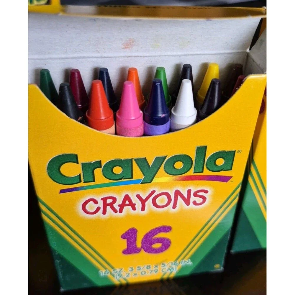 Vintage Unused Crayola Crayons & Markers Two 16 Count/One 24 Count/10 Count